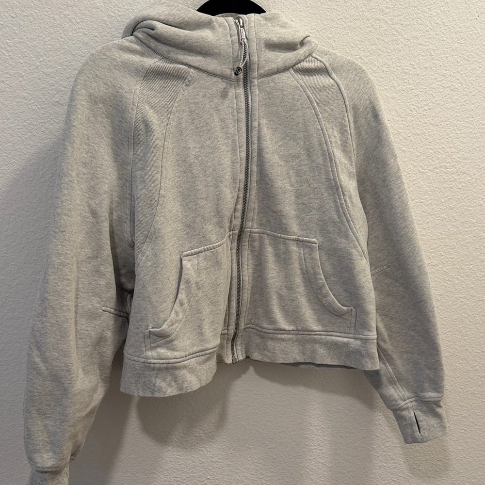 lululemon athletica Light Gray Zip Hoodie